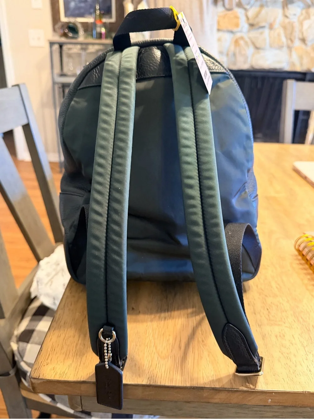 Coach Black Pebbled Leather Backpack with Gold Hardware